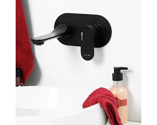 Купить Смеситель для раковины WasserKRAFT Elbе 7430 Черный матовый в магазине сантехники Santeh-Crystal.ru