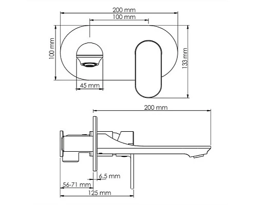 Купить Смеситель для раковины WasserKRAFT Elbе 7430 Черный матовый в магазине сантехники Santeh-Crystal.ru