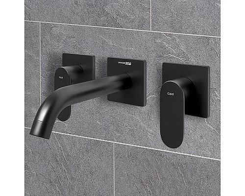 Купить Смеситель для раковины WasserKRAFT Elbе 7445 Черный матовый в магазине сантехники Santeh-Crystal.ru