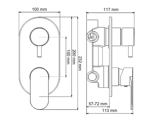 Приобрести Смеситель для душа WasserKRAFT Elbe 7471 Черный матовый в магазине сантехники Santeh-Crystal.ru