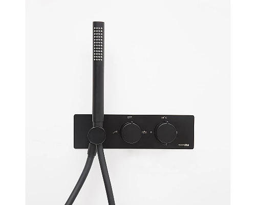 Заказать Смеситель для душа WasserKRAFT Elbe 7488 Thermo с термостатом Черный в магазине сантехники Santeh-Crystal.ru