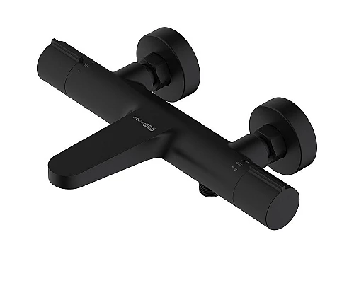 Приобрести Смеситель для ванны WasserKRAFT Elbe 7411 Thermo с термостатом Черный в магазине сантехники Santeh-Crystal.ru