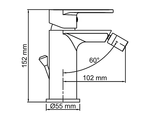 Заказать Смеситель для биде WasserKRAFT Elbe 7406 Черный матовый в магазине сантехники Santeh-Crystal.ru