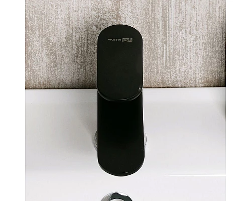 Приобрести Смеситель для раковины WasserKRAFT Elbе 7403 Черный матовый Хром в магазине сантехники Santeh-Crystal.ru