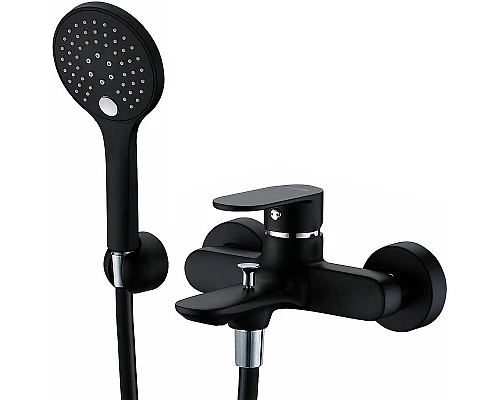 Приобрести Смеситель для ванны WasserKRAFT Elbе 7401 Черный матовый Хром в магазине сантехники Santeh-Crystal.ru