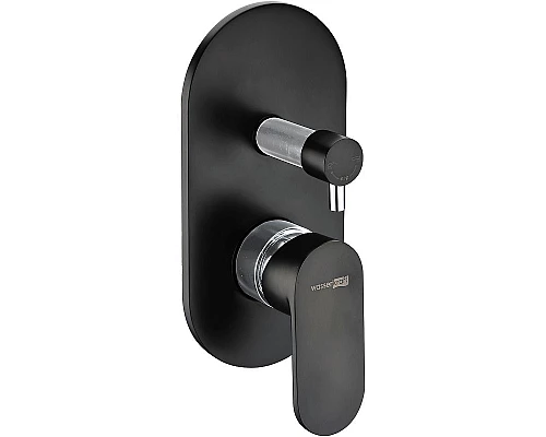 Купить Смеситель для душа WasserKRAFT Elbе 7441 Черный матовый Хром в магазине сантехники Santeh-Crystal.ru