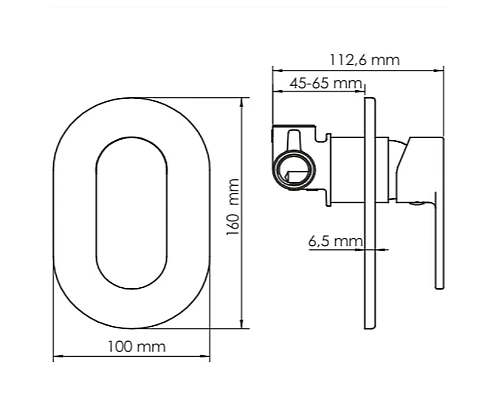 Приобрести Смеситель для душа WasserKRAFT Elbе 7451 Черный матовый Хром в магазине сантехники Santeh-Crystal.ru