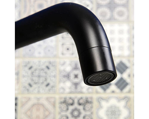 Купить Смеситель для кухни WasserKRAFT Elbе 7407 Черный матовый в магазине сантехники Santeh-Crystal.ru