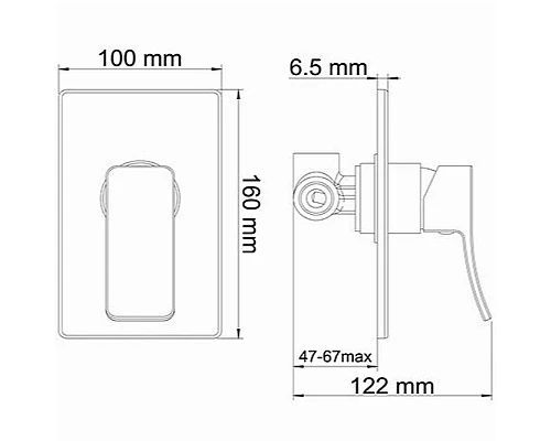 Купить Смеситель для душа WasserKRAFT Exter 1651 Светлая бронза в магазине сантехники Santeh-Crystal.ru
