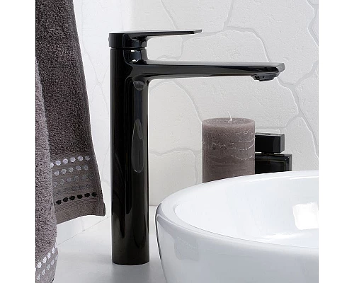 Приобрести Смеситель для раковины WasserKRAFT Glan 6603H Черный глянцевый в магазине сантехники Santeh-Crystal.ru