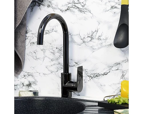 Приобрести Смеситель для кухни WasserKRAFT Glan 6607 Черный глянцевый в магазине сантехники Santeh-Crystal.ru