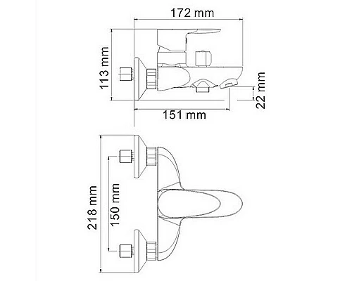 Приобрести Смеситель для ванны WasserKRAFT Leine 3501 Хром в магазине сантехники Santeh-Crystal.ru