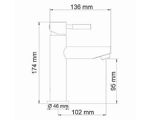 Приобрести Смеситель для раковины WasserKRAFT Main 4104 Хром в магазине сантехники Santeh-Crystal.ru