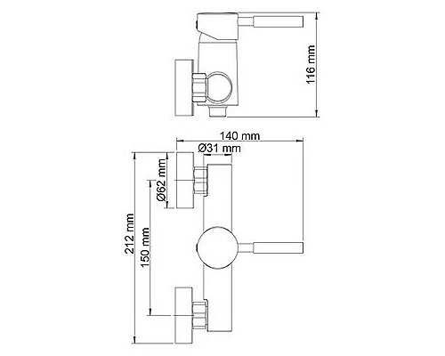 Заказать Смеситель для душа WasserKRAFT Main 4102 Хром в магазине сантехники Santeh-Crystal.ru
