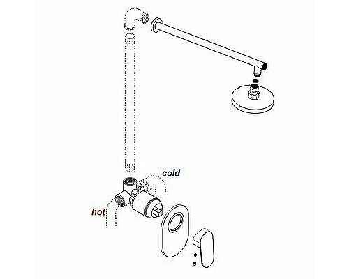 Приобрести Смеситель для душа WasserKRAFT Main 4151 Хром в магазине сантехники Santeh-Crystal.ru