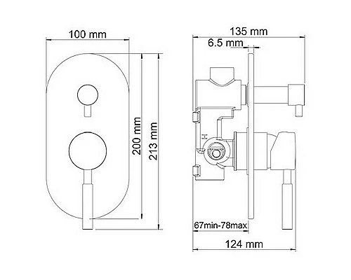 Купить Смеситель для душа WasserKRAFT Main 4141 Хром в магазине сантехники Santeh-Crystal.ru