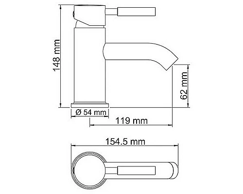 Заказать Смеситель для раковины WasserKRAFT Main 4105 Хром в магазине сантехники Santeh-Crystal.ru
