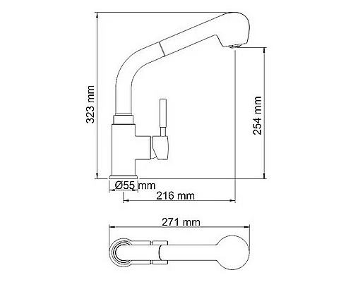 Купить Смеситель для кухни WasserKRAFT Main 4166 Хром в магазине сантехники Santeh-Crystal.ru