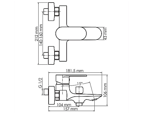 Приобрести Смеситель для ванны WasserKRAFT Mindel 8501 Белый матовый в магазине сантехники Santeh-Crystal.ru