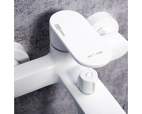 Приобрести Смеситель для ванны WasserKRAFT Mindel 8501 Белый матовый в магазине сантехники Santeh-Crystal.ru