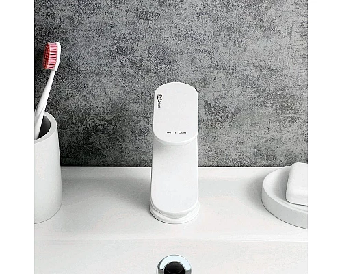 Купить Смеситель для раковины WasserKRAFT Mindel 8503 Белый матовый в магазине сантехники Santeh-Crystal.ru