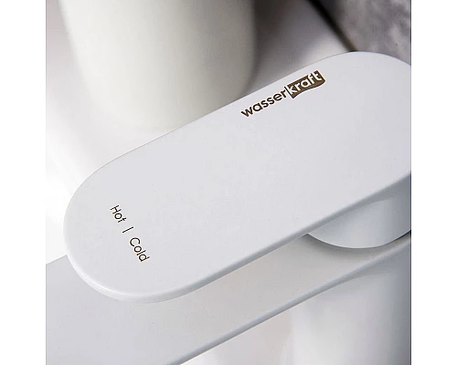 Купить Смеситель для раковины WasserKRAFT Mindel 8503H Белый матовый в магазине сантехники Santeh-Crystal.ru