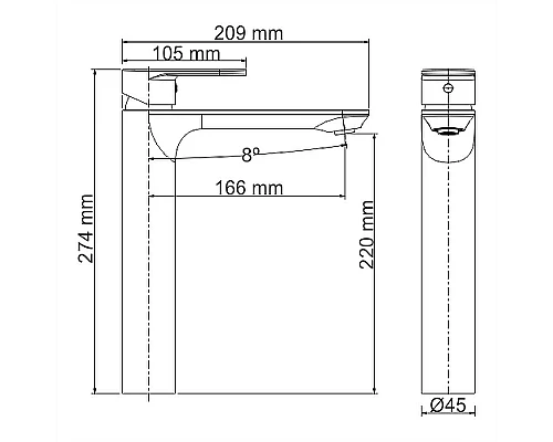 Купить Смеситель для раковины WasserKRAFT Mindel 8503H Белый матовый в магазине сантехники Santeh-Crystal.ru