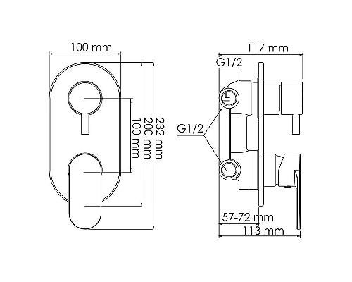 Приобрести Смеситель для душа WasserKRAFT Mindel 8571 Белый матовый в магазине сантехники Santeh-Crystal.ru