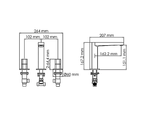 Приобрести Смеситель для раковины WasserKRAFT Naab 8635 Хром в магазине сантехники Santeh-Crystal.ru