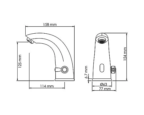 Заказать Смеситель для раковины WasserKRAFT Rossel 2813 Хром в магазине сантехники Santeh-Crystal.ru