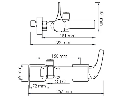 Заказать Смеситель для ванны WasserKRAFT Sauer 7101 Золото в магазине сантехники Santeh-Crystal.ru