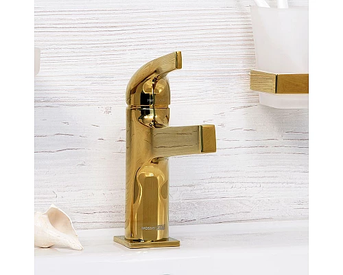 Купить Смеситель для раковины WasserKRAFT Sauer 7103 Золото в магазине сантехники Santeh-Crystal.ru