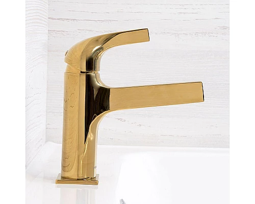 Купить Смеситель для раковины WasserKRAFT Sauer 7103 Золото в магазине сантехники Santeh-Crystal.ru