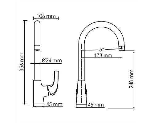 Заказать Смеситель для кухни WasserKRAFT Sauer 7107 Золото в магазине сантехники Santeh-Crystal.ru