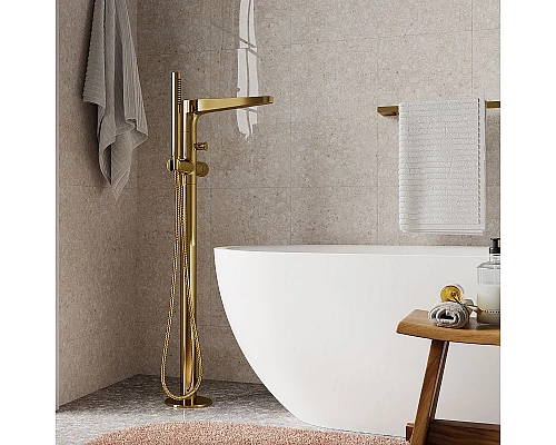 Приобрести Смеситель для ванны WasserKRAFT Sauer 7121 Золото в магазине сантехники Santeh-Crystal.ru