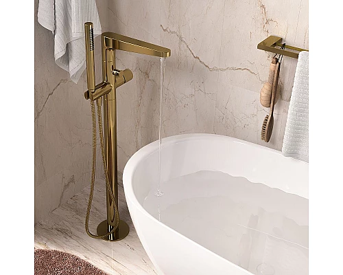 Приобрести Смеситель для ванны WasserKRAFT Sauer 7121 Золото в магазине сантехники Santeh-Crystal.ru