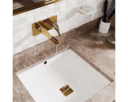 Купить Смеситель для раковины WasserKRAFT Sauer 7130 Золото в магазине сантехники Santeh-Crystal.ru