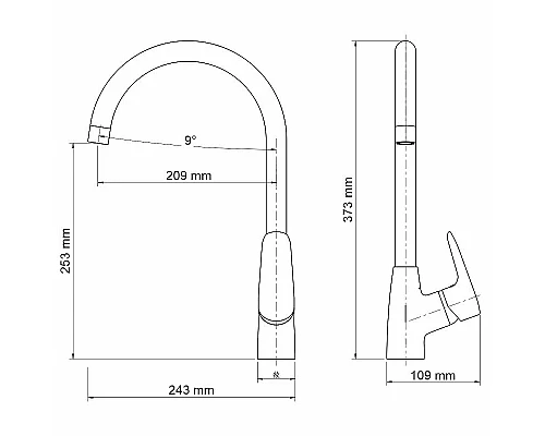 Купить Смеситель для кухни WasserKRAFT Vils 5607 Хром в магазине сантехники Santeh-Crystal.ru