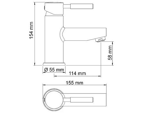 Купить Смеситель для раковины WasserKRAFT Wern 4203 Хром матовый в магазине сантехники Santeh-Crystal.ru