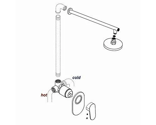 Заказать Смеситель для душа WasserKRAFT Wiese 8451 Оружейная сталь в магазине сантехники Santeh-Crystal.ru