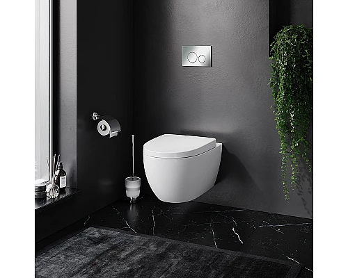 Заказать Комплект унитаза с инсталляцией AM.PM Awe IS49051.111738 с сиденьем Микролифт и клавишей смыва Хром в магазине сантехники Santeh-Crystal.ru