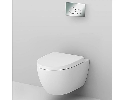 Заказать Комплект унитаза с инсталляцией AM.PM Awe IS49051.111738 с сиденьем Микролифт и клавишей смыва Хром в магазине сантехники Santeh-Crystal.ru