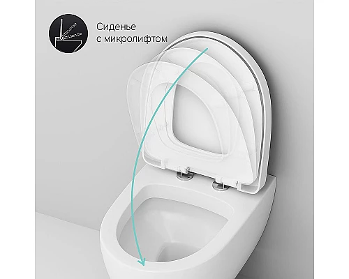 Заказать Унитаз AM.PM Awe C111738SC подвесной с сиденьем Микролифт в магазине сантехники Santeh-Crystal.ru