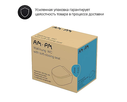 Заказать Унитаз AM.PM Awe C111738SC подвесной с сиденьем Микролифт в магазине сантехники Santeh-Crystal.ru