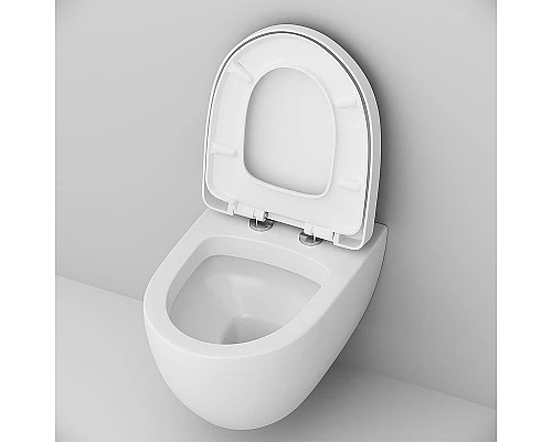 Купить Комплект унитаза AM.PM Awe C111738SC с инсталляцией Grohe Rapid SL 38772001 с сиденьем Микролифт и клавишей смыва Хром в магазине сантехники Santeh-Crystal.ru