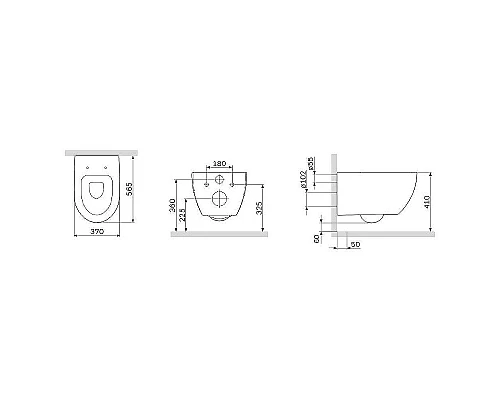 Приобрести Унитаз AM.PM Awe C111700WH подвесной без сиденья в магазине сантехники Santeh-Crystal.ru