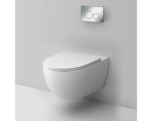 Приобрести Комплект унитаза с инсталляцией AM.PM Awe FlashClean IS49051.111700 с сиденьем Микролифт и клавишей смыва Хром в магазине сантехники Santeh-Crystal.ru