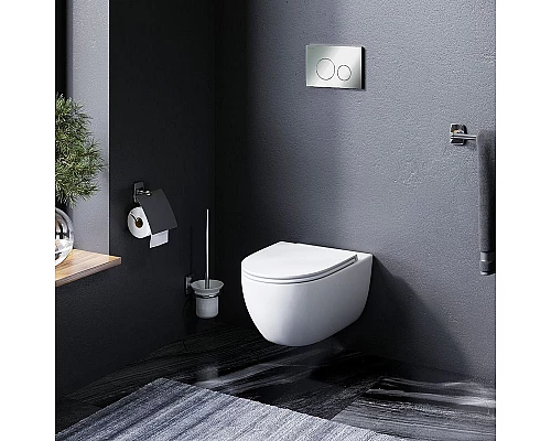 Приобрести Комплект унитаза с инсталляцией AM.PM Awe FlashClean IS49051.111700 с сиденьем Микролифт и клавишей смыва Хром в магазине сантехники Santeh-Crystal.ru