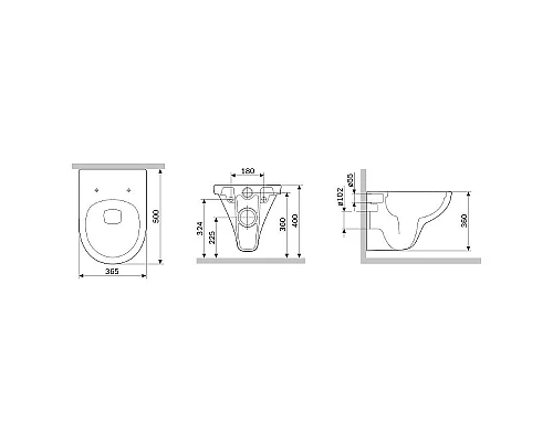Заказать Унитаз AM.PM Gem FlashClean C901700SC подвесной с сиденьем Микролифт в магазине сантехники Santeh-Crystal.ru