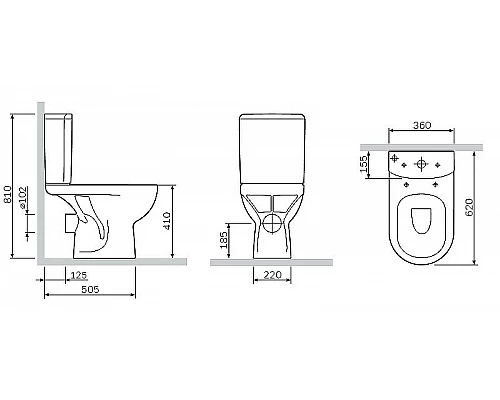 Купить Унитаз компакт AM.PM Gem C908607SC с бачком и сиденьем Микролифт в магазине сантехники Santeh-Crystal.ru